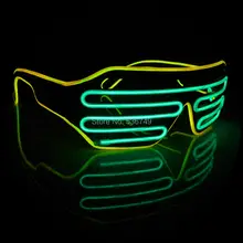 Double color Quick Flashing El Led Glasses Luminous Party Lighting Colorful Glowing Classic Toy for Dj Bright Light Holiday Gift