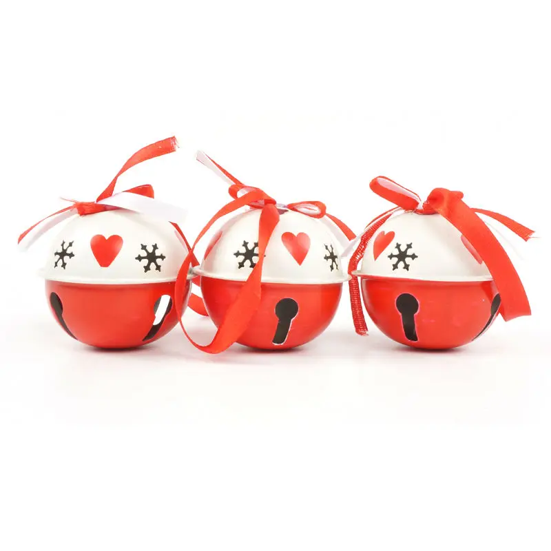 christmas decoration 6pcs white red metal jingle bell large size 65mm with merry christmas ribbon christmas - Large Christmas Bells Decorations christmas decoration 6pcs white red metal jingle bell large size 65mm with merry christmas ribbon christmas - Large Christmas Bells Decorations