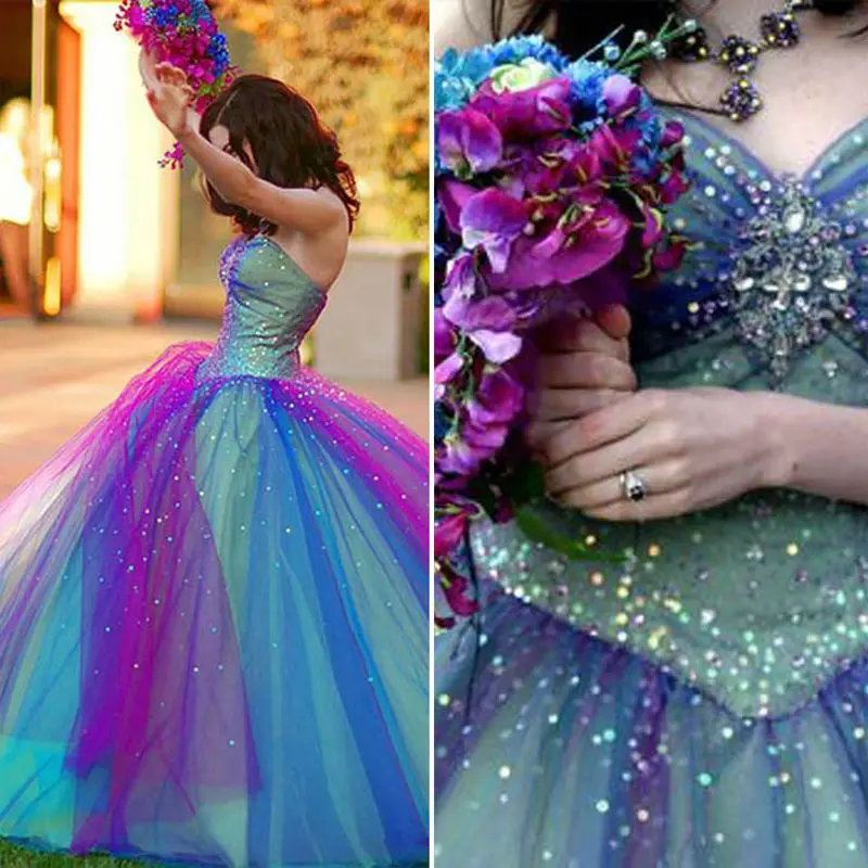 Hot Sale Ball Gown Wedding Dresses With Crystal Tu...