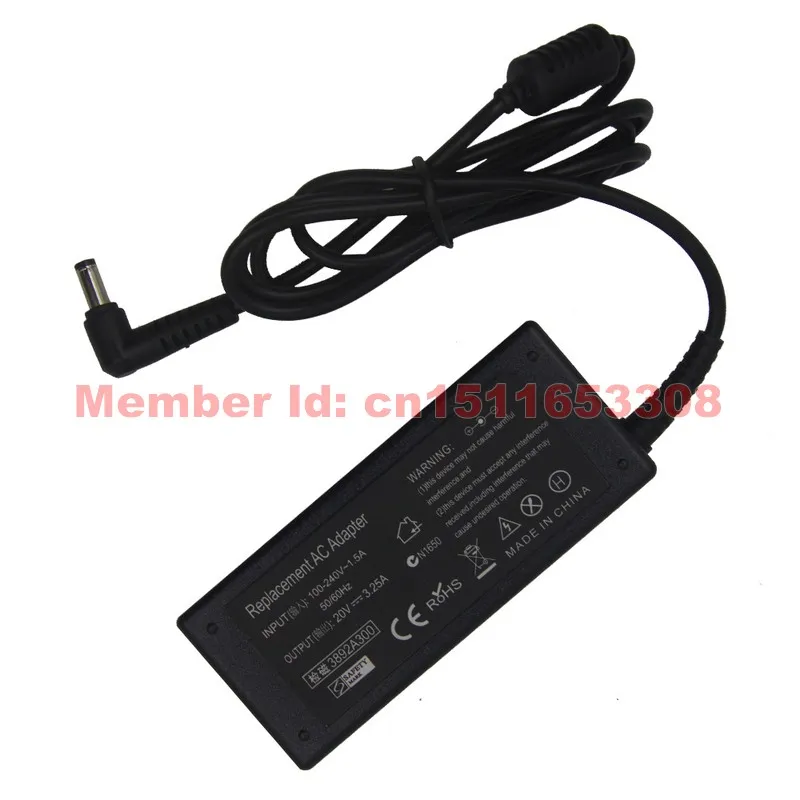 Замена для Lenovo 20V 3.25A 5 5*2 мм 65 Вт U510 U550 V460 Y330 Y460 Y470 Y560 Z360 Z370 Z380 Z460 Z465|lenovo y570|lenovo docklenovo