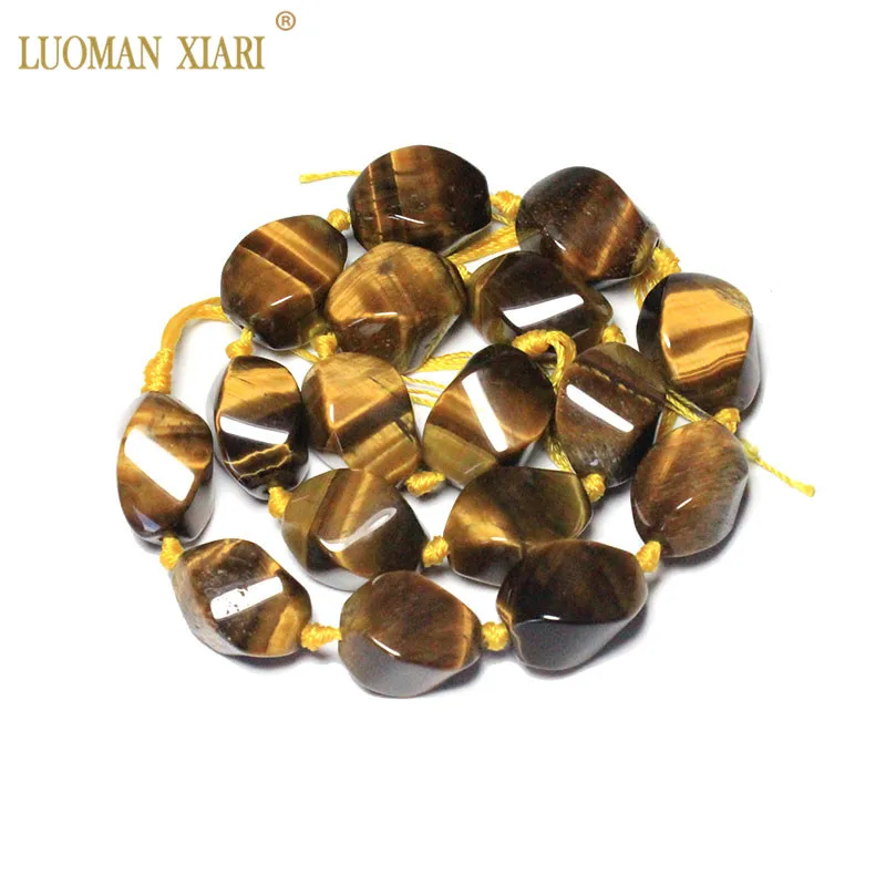 tiger eye Натуральный драгоценный камень розовый кристалл Jaspers уникальный дизайн спиральные формы каменные бусины для самостоятельного изготовления ювелирных изделий браслет, ожерелье 15*20 мм - Цвет: tiger eye