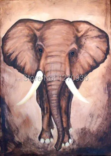 

Top Skill Hand-painted Modern Abstract Atmospheric Elephant Oil Painting on Canvas Handmade Wall Art Elephant Oil Painting