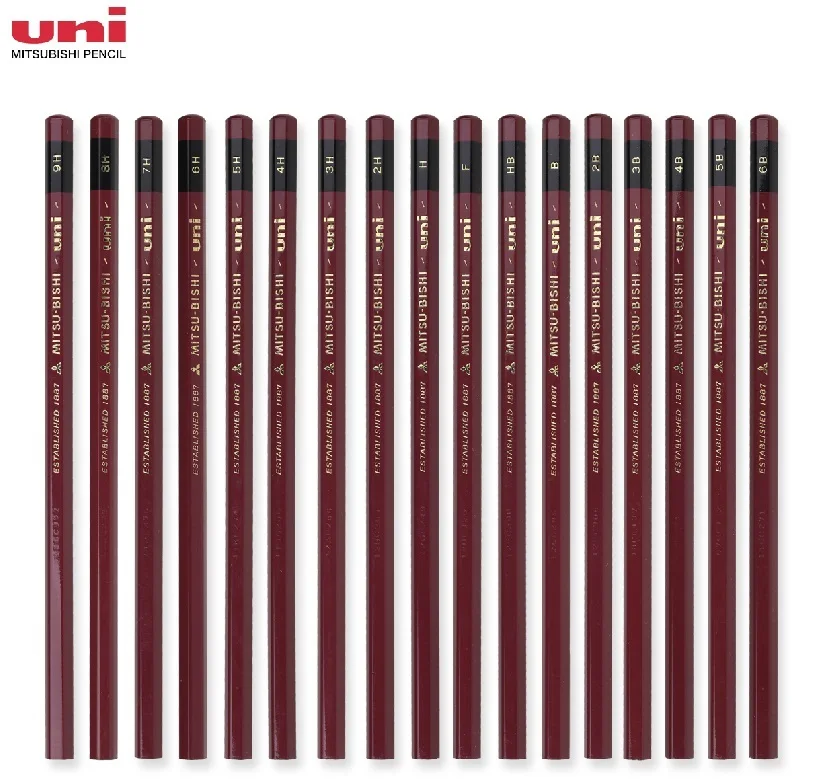 1 Piece Uni 1887 Advanced Wood Pencil Hardness Test Pencil Drawing