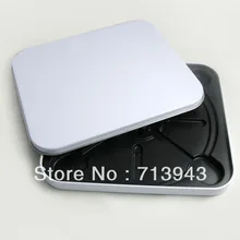 141 мм X 123 мм X 11 мм прямоугольный металлический чехол для cd/металлическая коробка для CD с белой печатью/держатель для CD