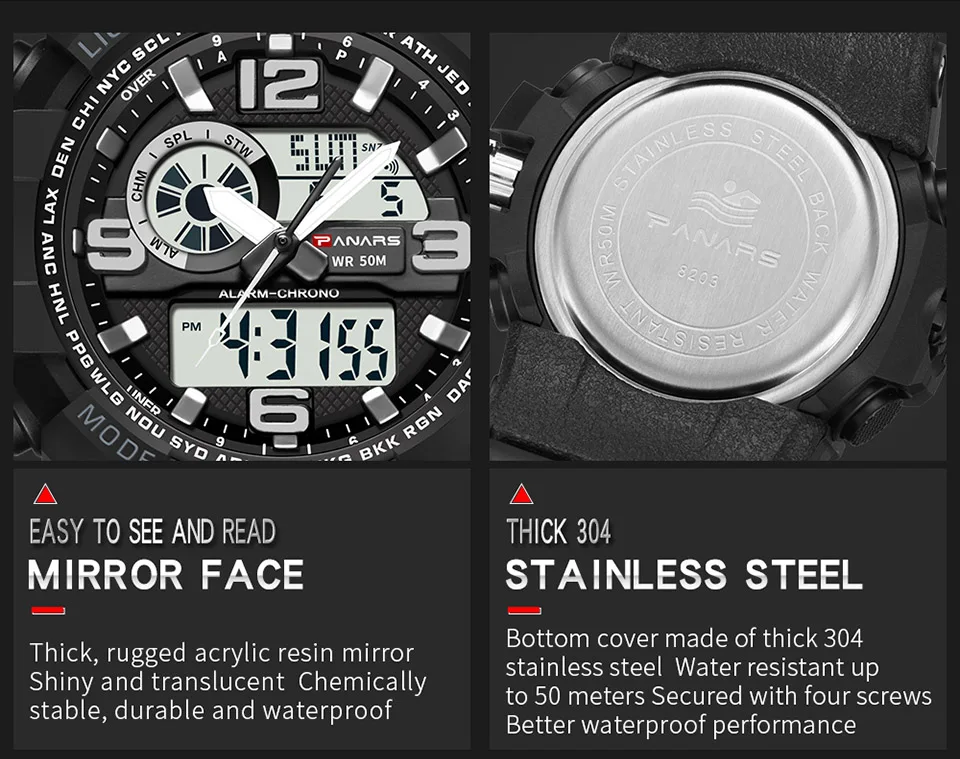 2018 PANARS Military Digital-watch Men/'s G Style Fashion Sports S Shock Army Watch LED Electronic Digital Wrist Watches for Men (13)