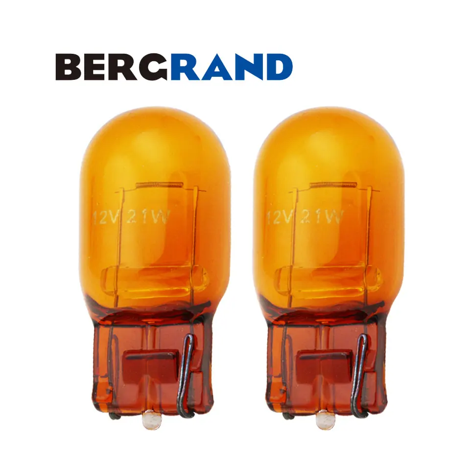 

2PCS T20 582 WY21W Halogen Lamp Natural Amber Glass W21W 12V 21W Turn Signal Lamp Side Light W16*3d Single Filament Wedge