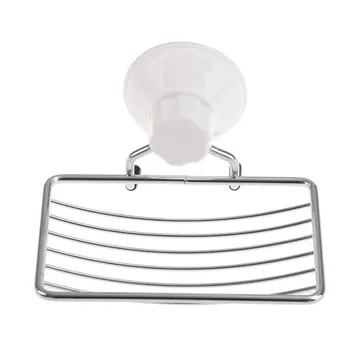 

1PCS Shower Soap Dish Holder Shower Tray Bathroom Accessories Stainless Steel Strong Suction Bathroom Soap Holder