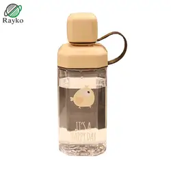 Креативная портативная бутылка для рук Студенческая спортивная прозрачная бутылка для воды с мультяшным Экологичная герметичная