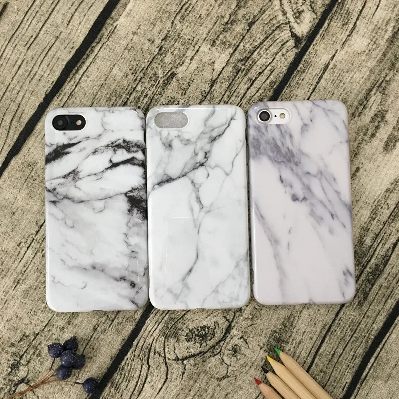 10 шт. мраморный камень текстура шаблон задняя крышка чехол для iPhone X IMD Мягкий ТПУ телефон оболочки