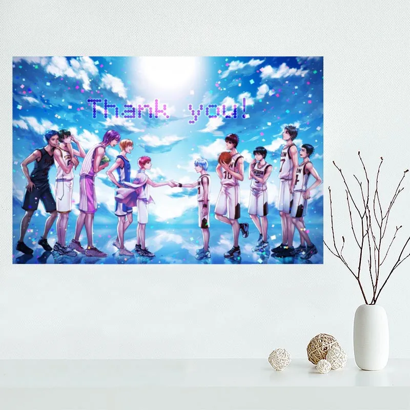 

Custom Kurokos Basket canvas poster Home Decoration Wall Art New arrival cloth Silk Fabric wall poster print
