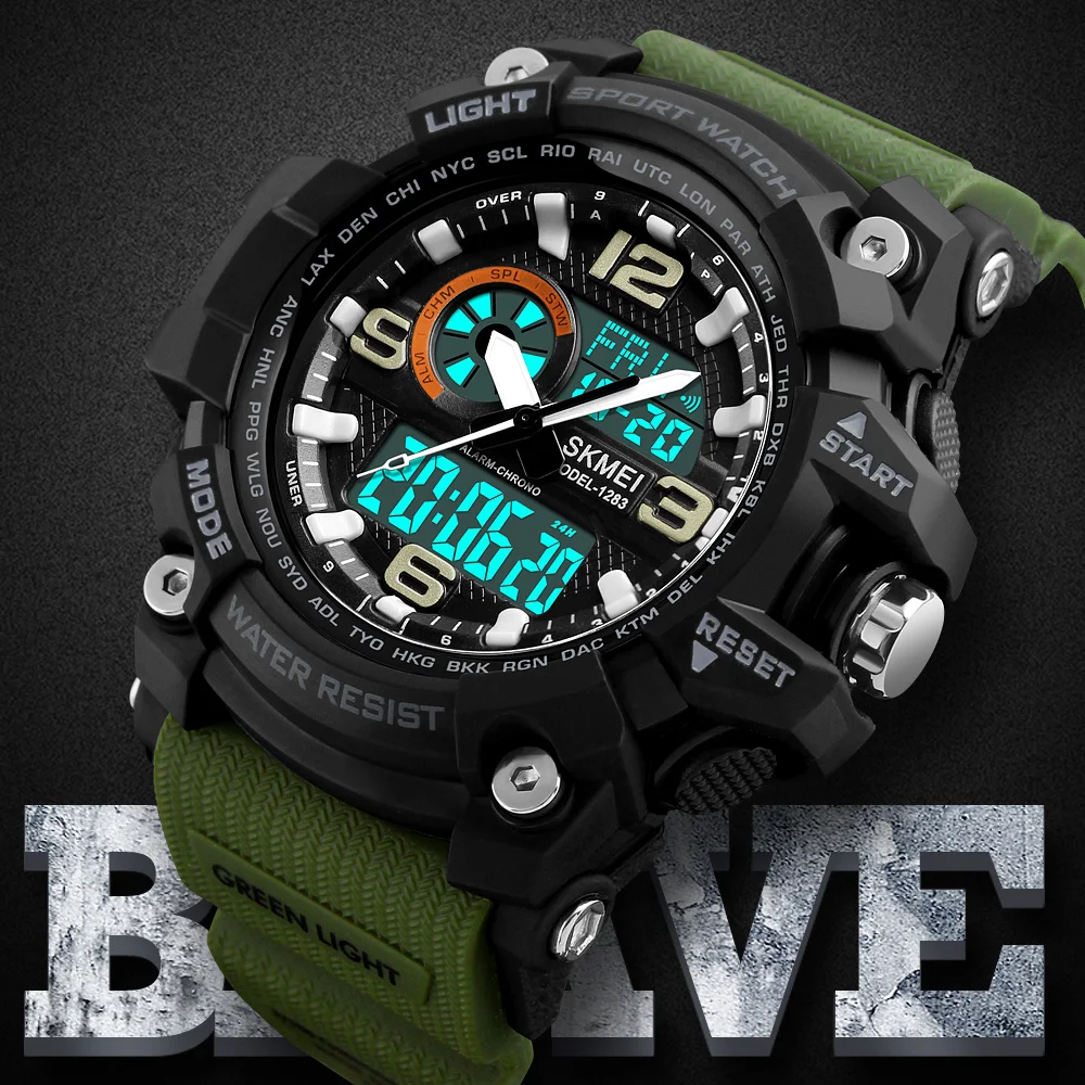 

Sport Mens Watches Luxury Army 50m Waterproof Digital LED Watch Military Men Wristwatch Relogio Masculino SKMEI Montre Homme