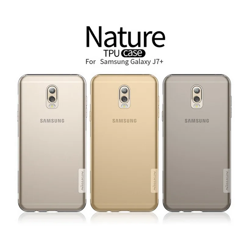 Для Samsung Galaxy J7 + / C8 C7 2017 чехол Nillkin Nature прозрачные мягкие чехлы из ТПУ задние крышки