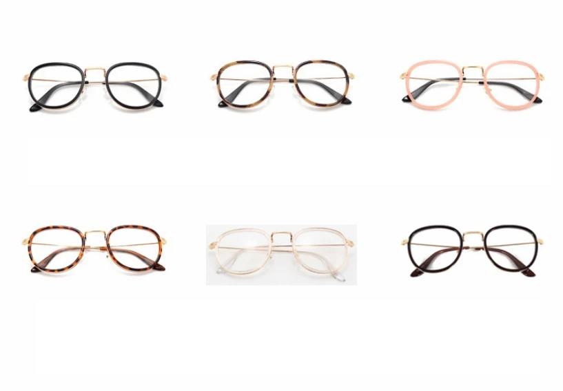 Круглые металлические оправы для очков женские прозрачные стильные брендовые дизайнерские оптические модные компьютерные очки 48014