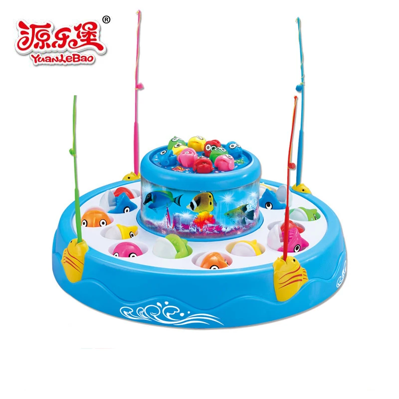Kids Fishing Toys Electronic Toy Fishing Game Muscial Plastic Fish