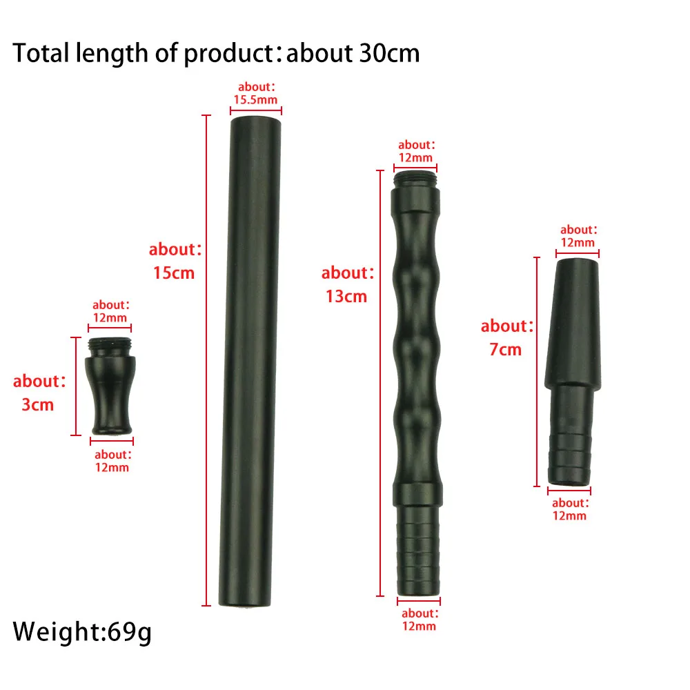 SY Hookah Handle Set Silicon Hose Shisha Hookah Accessories Diameter 12mm 30cm 1Set