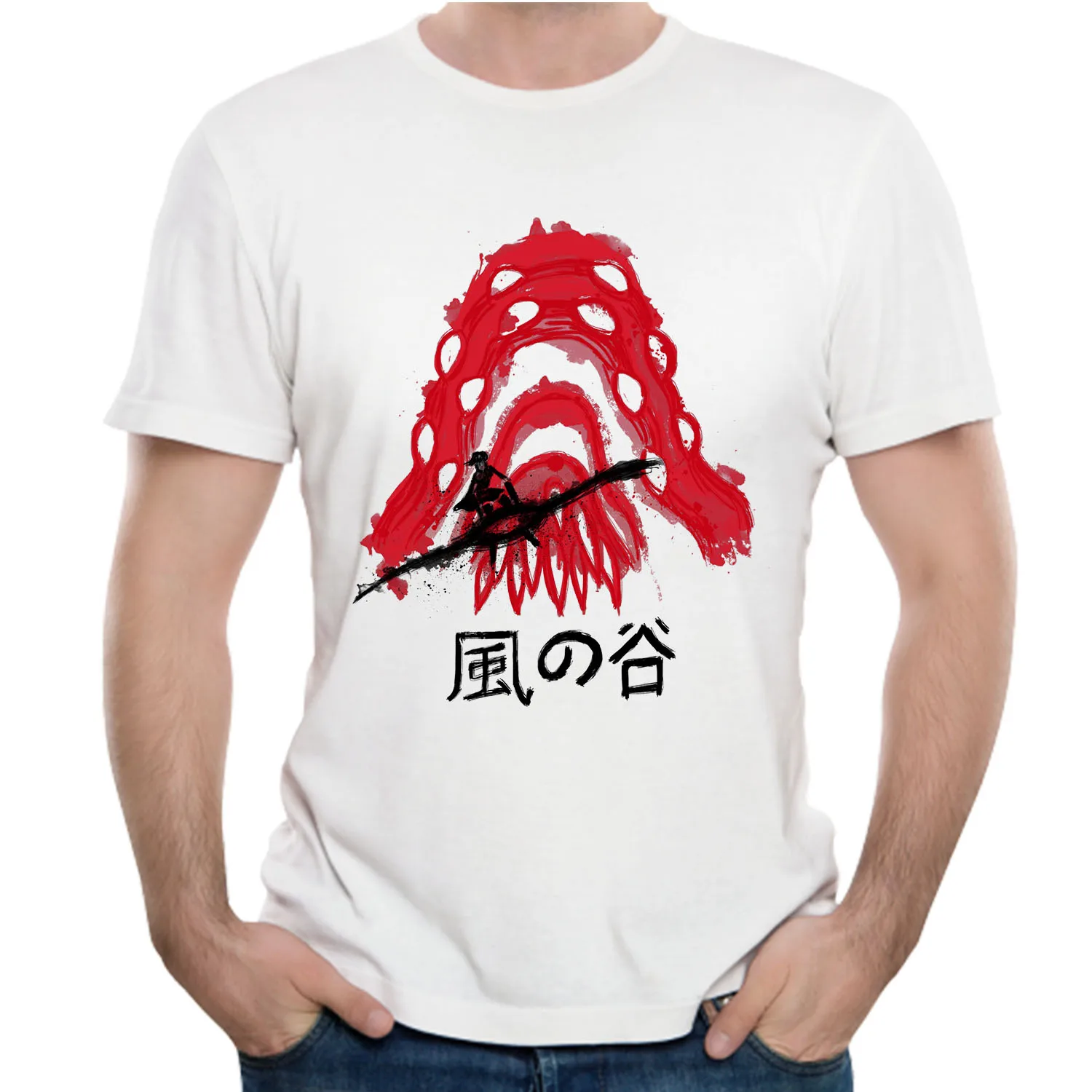 Camiseta 2018 nueva llegada Estudio Ghibli Mononoke camisetas 100% algodón Homme Camiseta Casual verano transpirable Camiseta Camiseta 2018 nueva llegada Estudio Ghibli Mononoke camisetas 100% algodón Homme Camiseta Casual verano transpirable Camiseta