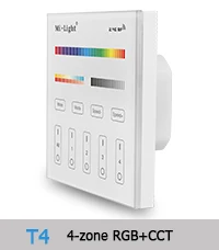 Milight T4 AC220V 4-зоны RGB+ CCT Smart Панель пульт дистанционного управления для Светодиодные полосы света лампы или лампы