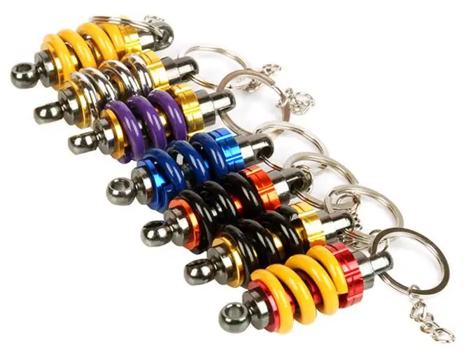 50pcs/lot MIXORDER Quality Damper Keychain Suspension Shock Absorbers