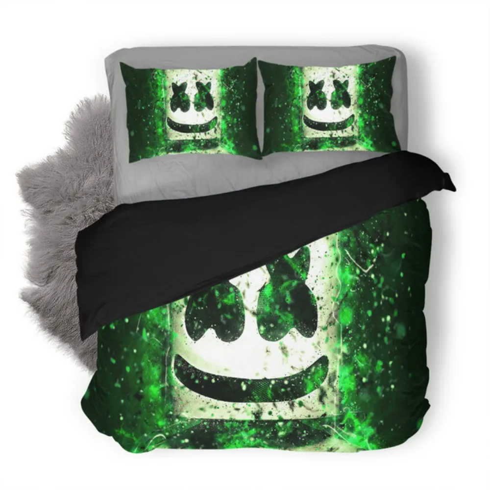 

Home Textiles 2/3PCS 3D Cartoon Design Digital Printing Bedding Set Duvet Cover Pillowcase Dropshippig Lovely Dj Marshmello