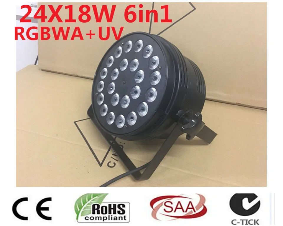 

24x18 W LED Par Luci lampada rgbwa uv 6in1 led par luce