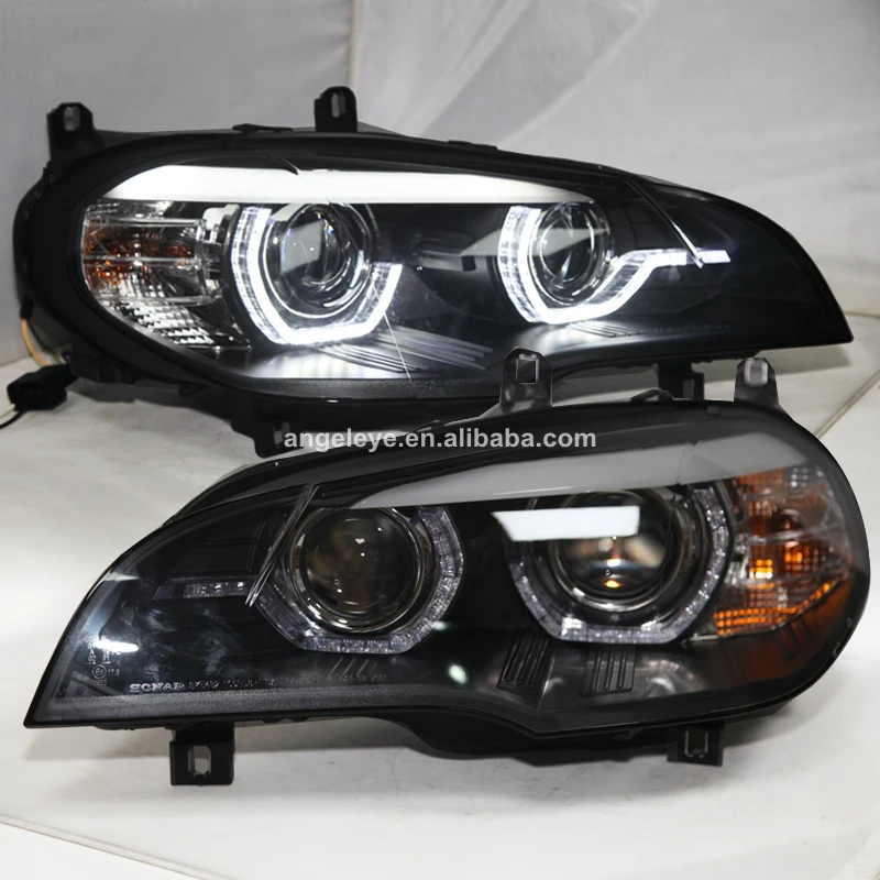 2007-2011 год для BMW X5 E70 светодиодный головной светильник лампы черный Корпус SN не AFS