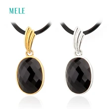 Натуральная черная Агатовая серебряная подвеска, овальная 10 мм* 14 мм, серебряная белая и Серебряная Золотая, модная и популярная, как для мужчин, так и для женщин
