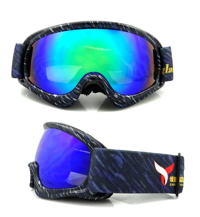 

Ski Goggles for Boys Girls Plating Lens, Student UV400 Snowboard Goggles, Kids Teens Anti-fog Double Wear Over RX Frame