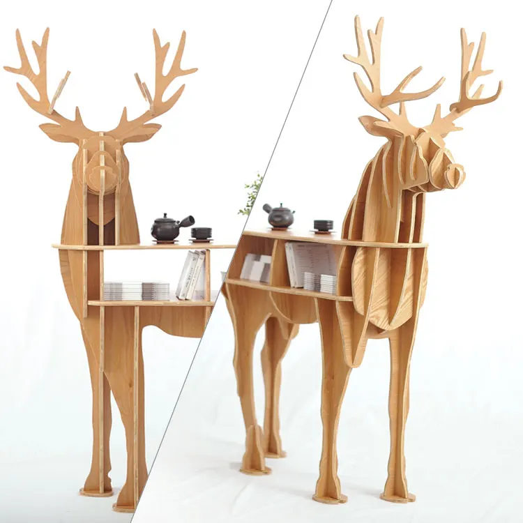 Wooden Deer home decor coffee table KING II self-built puzzle furniture