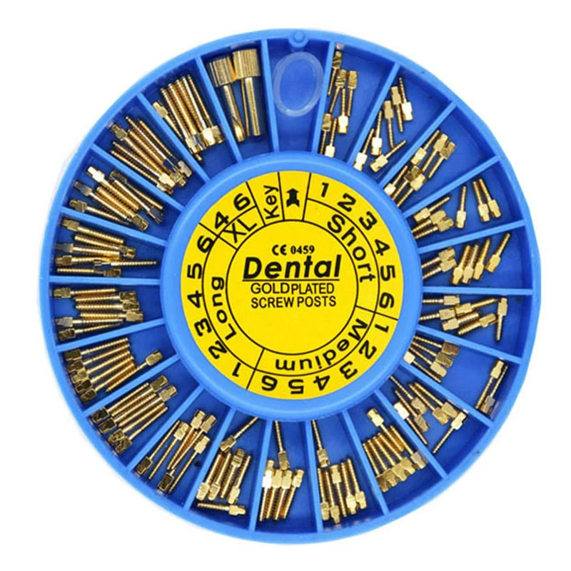 120Pcs Dentist Conical Screw Posts Dental Kit Stainless Steel Nordin