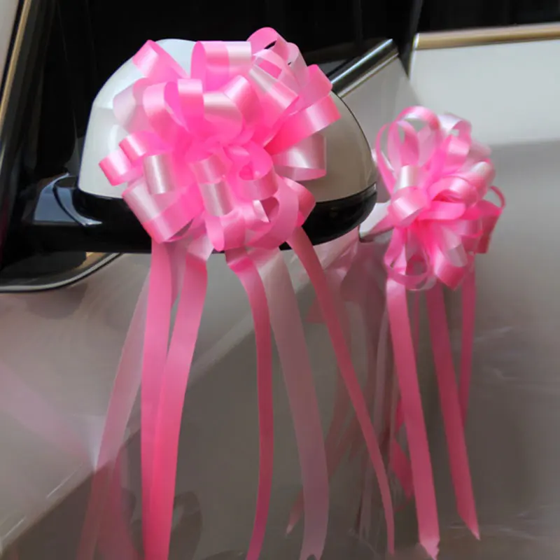 Горячие Ленточные бантики Свадебный день рождения Декор подарочная упаковка Романтический домашний автомобильный Декор DIY Pull Flower поставка