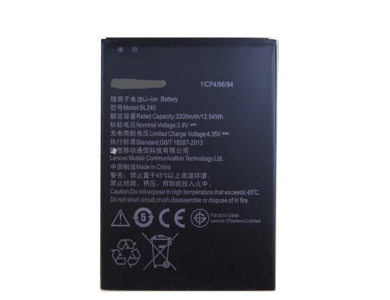 3.8V 3300mAh BL240 For Lenovo Note 8 A936 A938T Battery | Мобильные телефоны и аксессуары