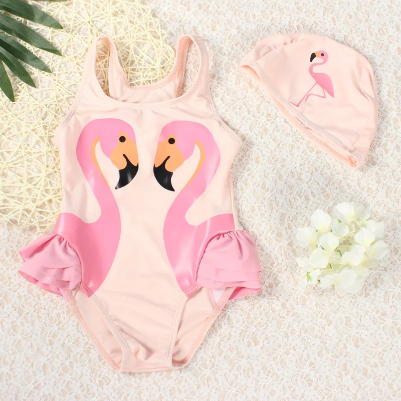 

girl's swan swimsuit