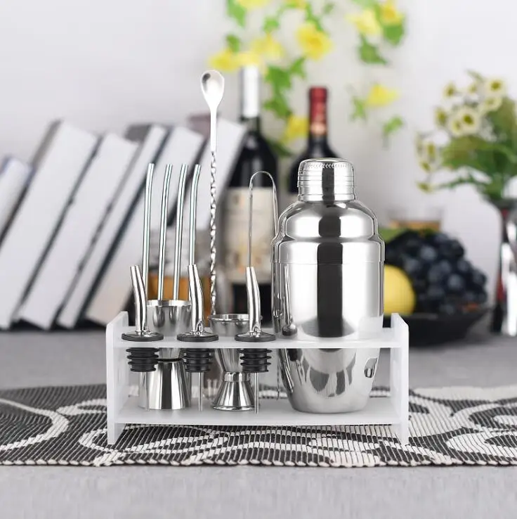 Premium Shaker Barware Set (12pcs) Stainless Bar Cocktail Shaker Set Bartender Kit Includes