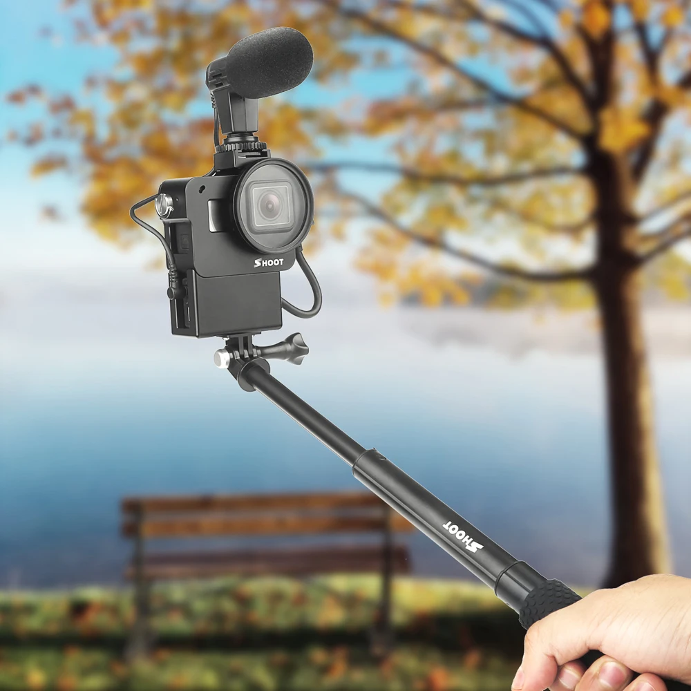Чехол клетка SHOOT Vlog для GoPro Hero 7 6 5 черный защитный чехол видеозаписи рамка