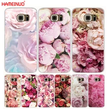 HAMEINUO красочные блестящие розовые цветы пиона чехол для сотового телефона samsung Galaxy S9 S7 edge PLUS S8 S6 S5 S4 S3 MINI