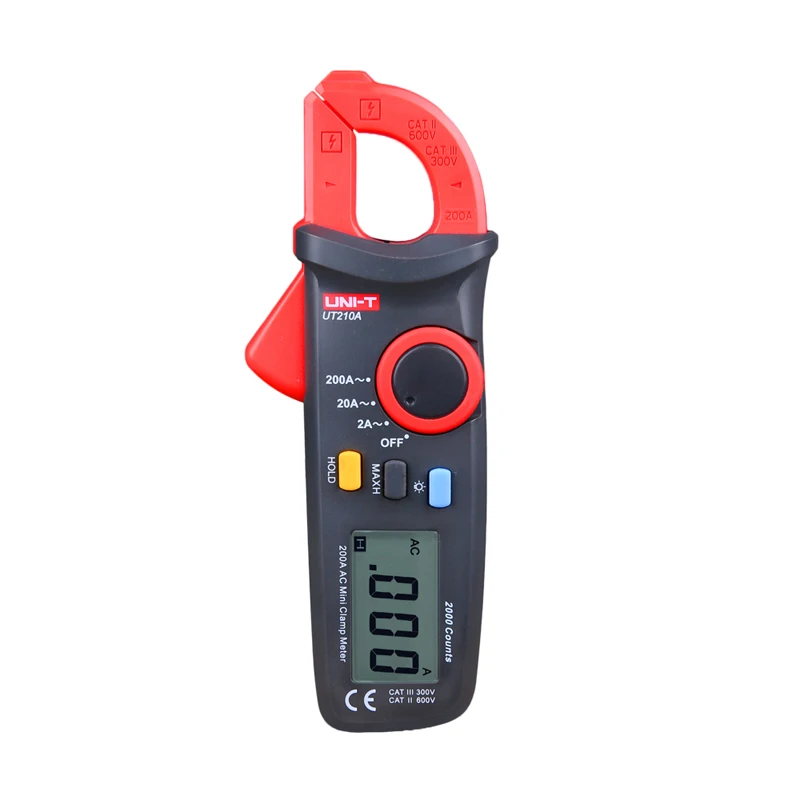 

LCD Backligt Portable UT210A AC Current Measurement Auto Range UNI-T UT210A Mini Digital Current Clamp Meter Input Protection