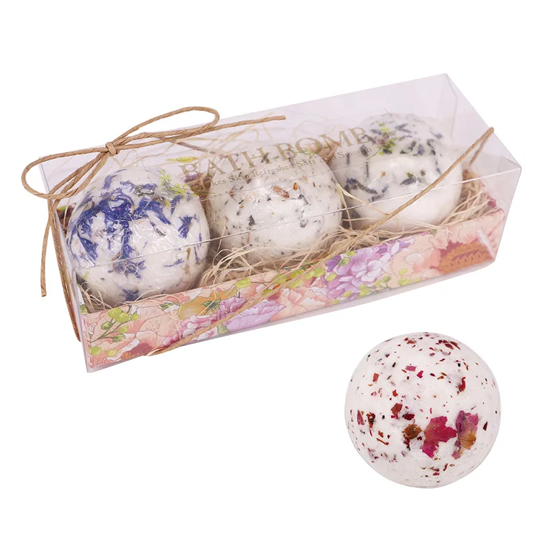 

3pcs Bath Salt Bomb Ball Flower Bubble Whitening Moisturize SPA Relaxation Gift Women Body Bath Skin Care Bath Salt set FM88