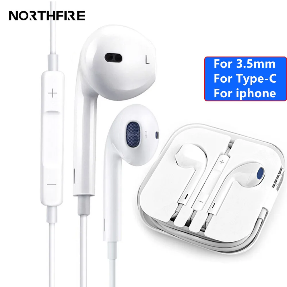 

In-Ear Wired Earphone 3.5MM Type C Stereo Earbud Headset Headphone With HD Mic for iPhone Samsung Xiaomi Huawei fone de ouvido