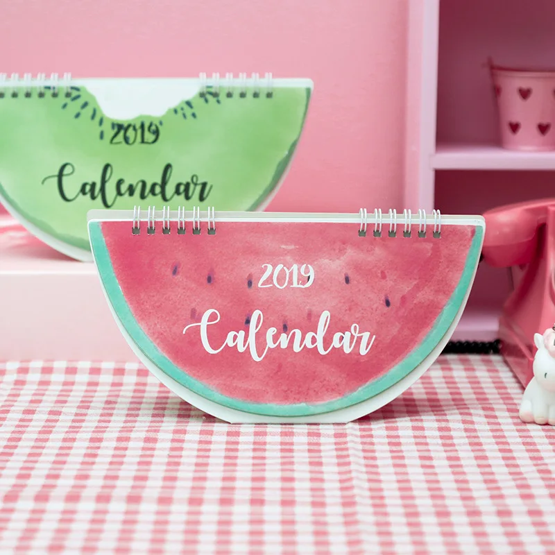 

2019 Creative Fruit Watermelon Desk Calendar memo planner Plan To Do List Daily Note Desktop Calendars weekly
