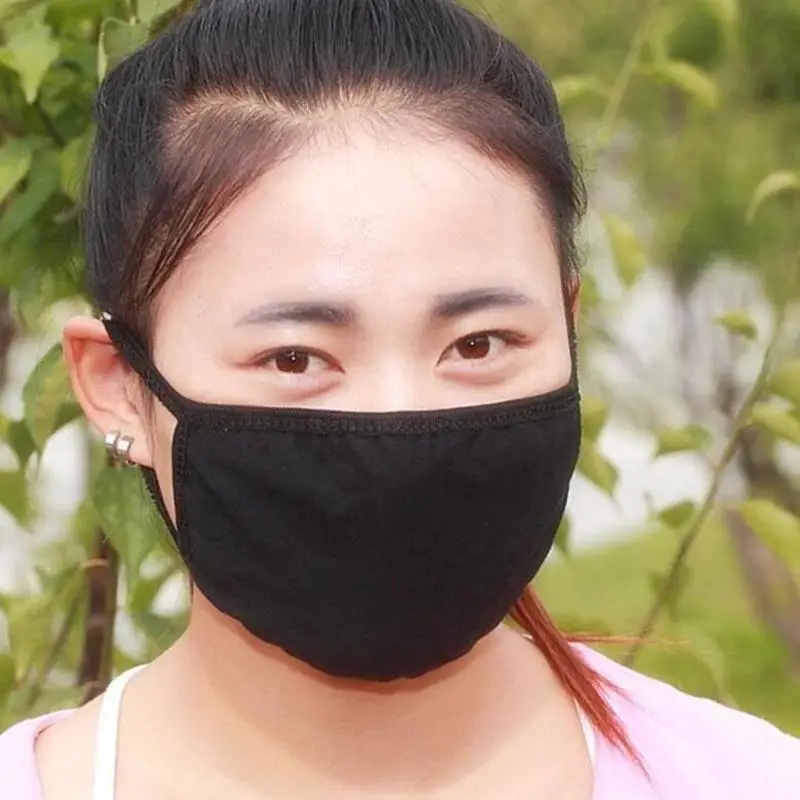 Горячие двухслойные маски унисекс Зимние теплые черные рот против пыли гриппа маска для лица хирургический Респиратор маска теплый мужской