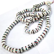 BRO630 тибетская Молитва Мала ожерелье 12 мм непальский старый Nage раковины бусины