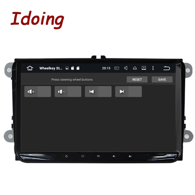Idoing Android8.0 4G + 32G 8Core 2Din руль для VW/Skoda/Seat Автомобильный мультимедийный GPS плеер