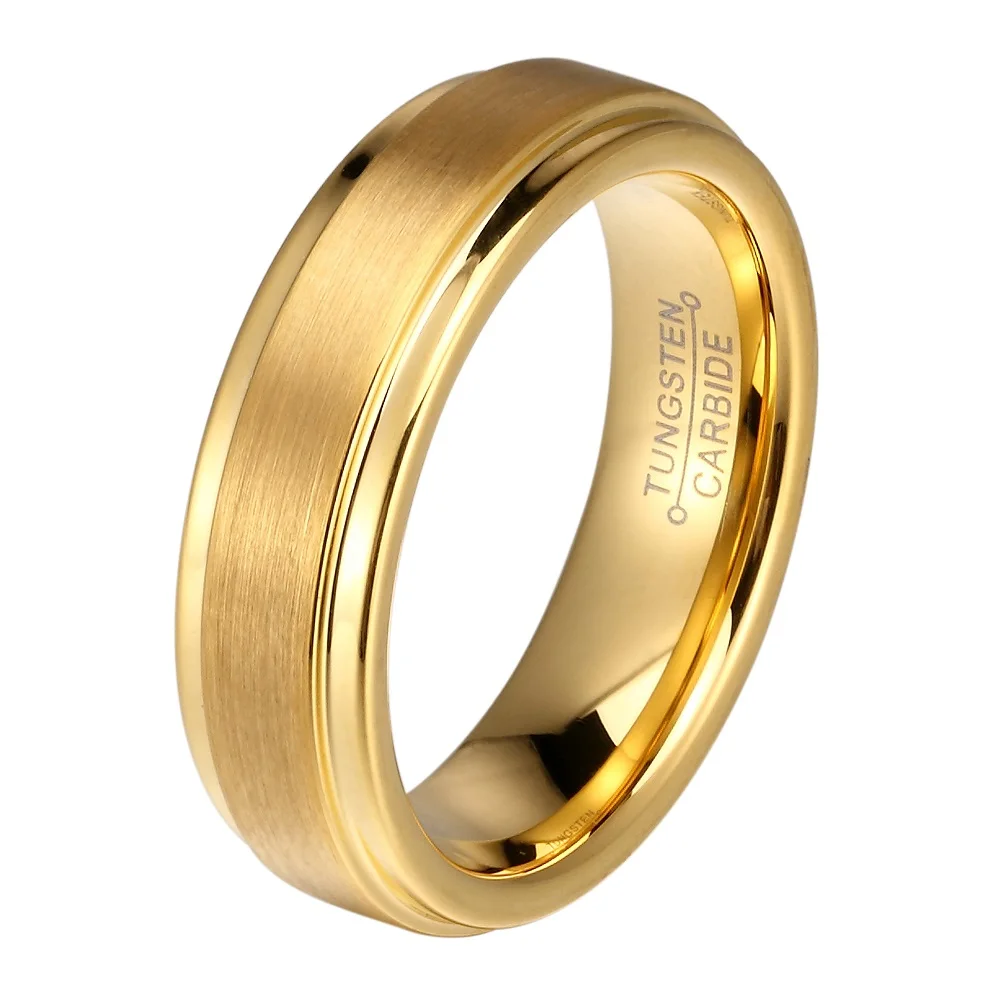 Buy Dropshipping 6mm Gold Color Tungsten Carbide Boy