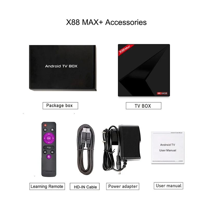 X88 Max plus tv box Android 9,0 4 Гб 64 Гб RK3328 2,4G/5G двойной Wifi BT4.0 type-c USB3.0 4K HD медиаплеер Smart Android tv BOX