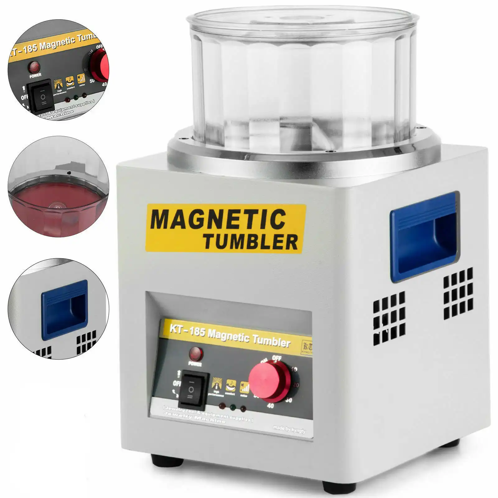 KT185 Polishing Machine Tumbler Jewelry Polisher Finisher