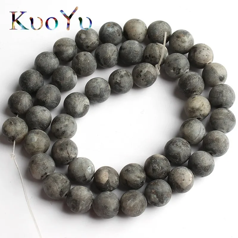 

Dull Polish Matte Black Spectrolite Labradorite Natural Stone Beads For Jewelry Making 15" 4/6/8/10mm Diy Bracelet Accessories