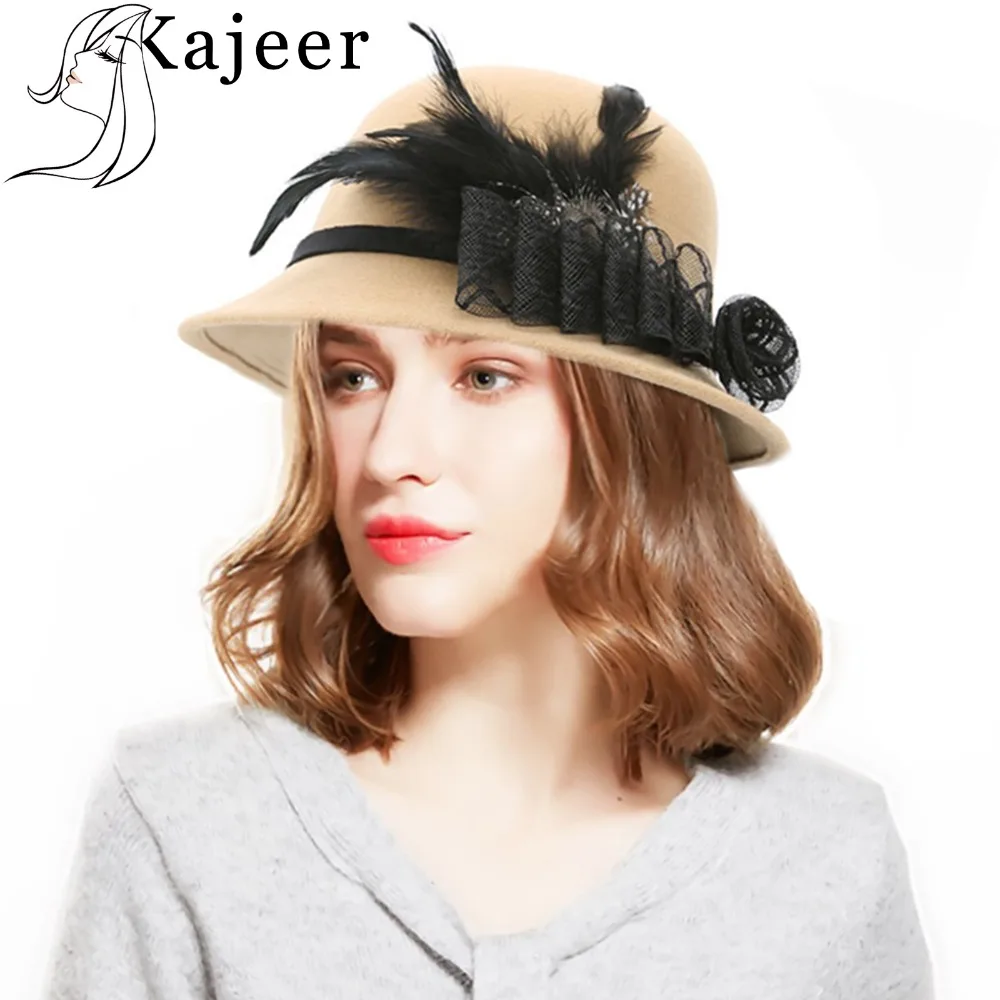 Kajeer Brand New Cashmere Hat Women's Fedoras spring/ Autumn/Winter