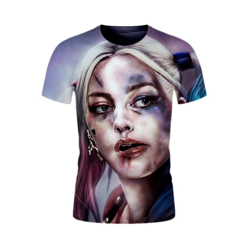 

3D Printed Harley Quinn Tshirts Mens T-Shirt T Shirts Boys Teens Tops Male Tee Shirt Korean Ulzzang Style Womens Clothes Blusas