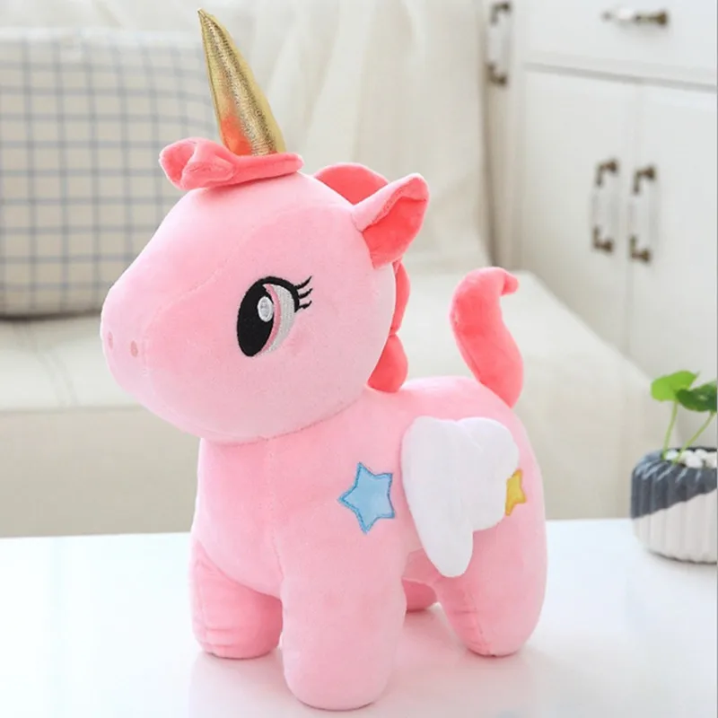 Kawaii Soft Unicorn Plush Toy Baby Kids Appease Sleeping Pillow Doll Animal Stuffed Plush Toy Birthday Gifts for Girls Children