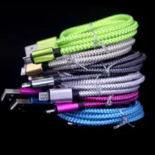 1 м 3ft od 4.5 мм Micro V8 Ткань плетеный кабель Наборы аксессуаров для телефонов для Samsung HTC LG